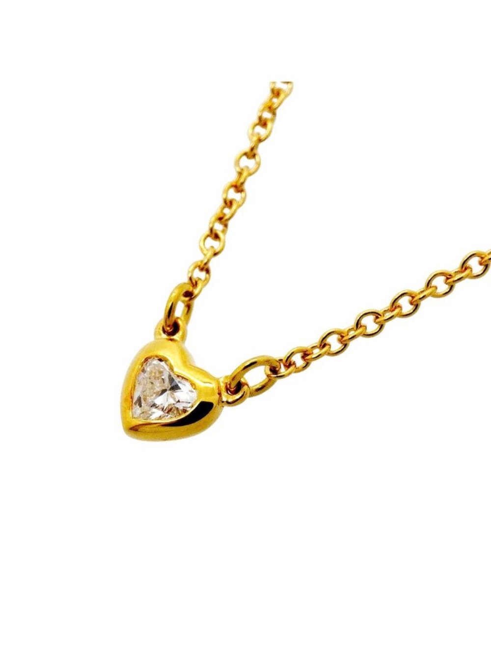 Tiffany & Co Necklace by the Yard Heart Yellow Gold Diamond